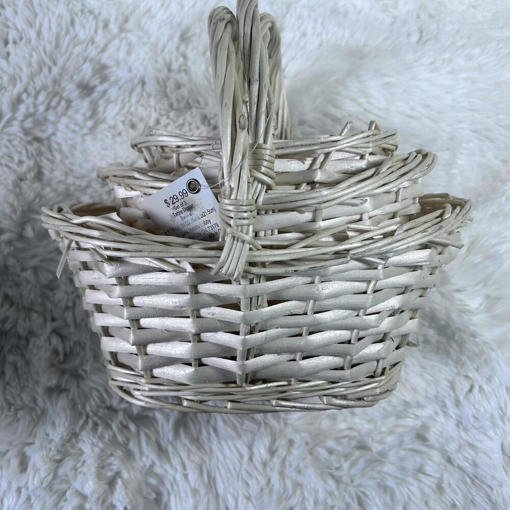Three Pack  Nesting Baskets Hobby Lobby - Color: Clear Beige | Size: XS-S-M